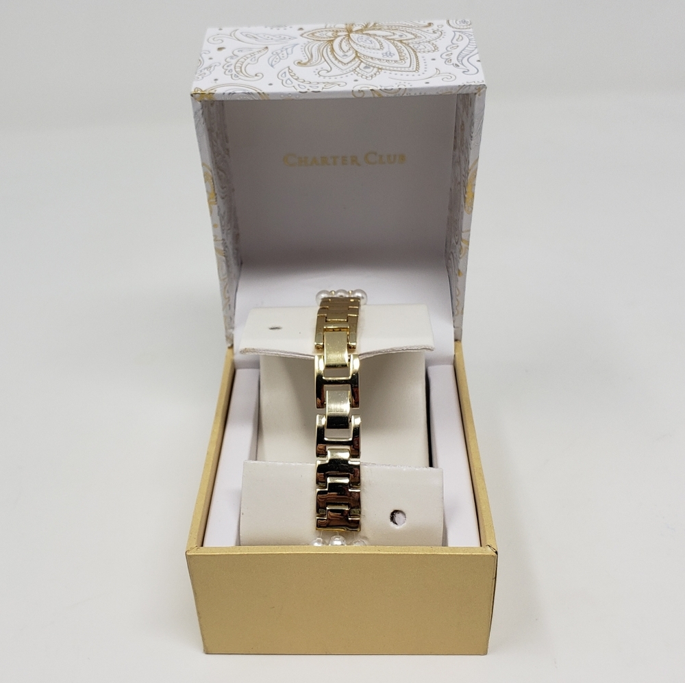 Charter Club Imitation Pearl Watch 28mm - Picture 3 of 4